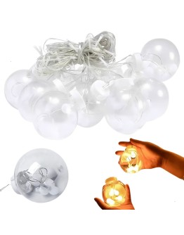 Светлинна завеса коледен гирлянд топки 138 LED